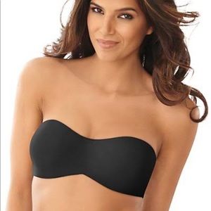 Strapless black bra 38D lilyette sleek minimizer